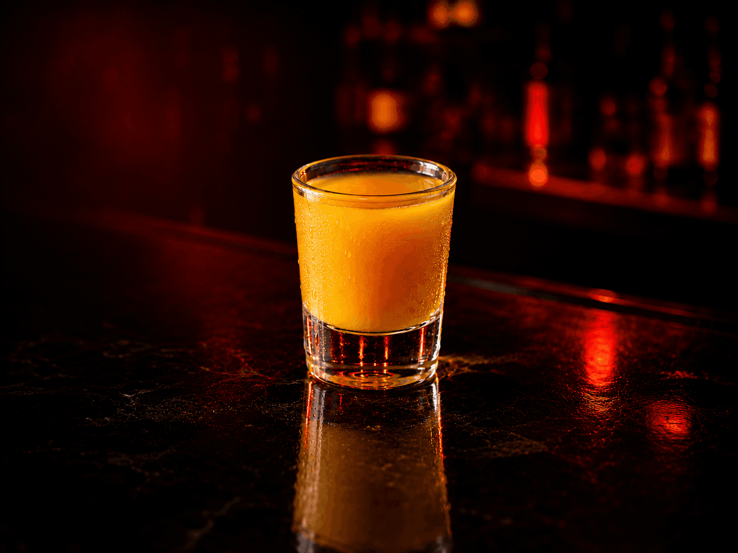 Bhangra Shot — a mango shot with a spicy kick